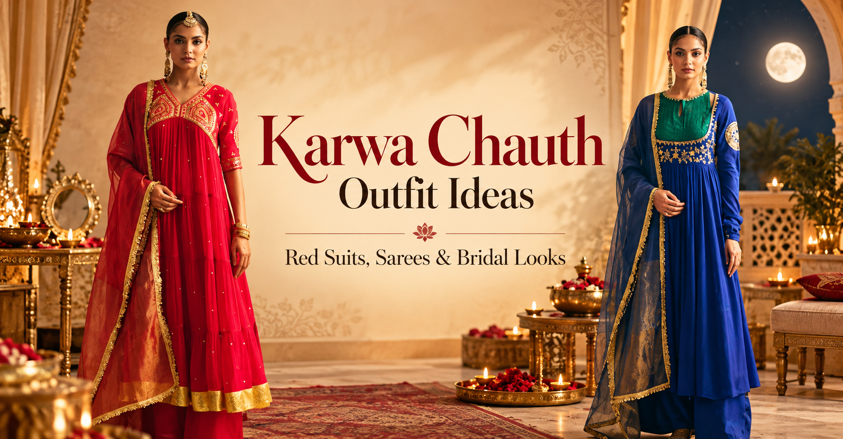 Karwa Chauth Outfit Ideas: Red Suits, Sarees & Bridal Looks