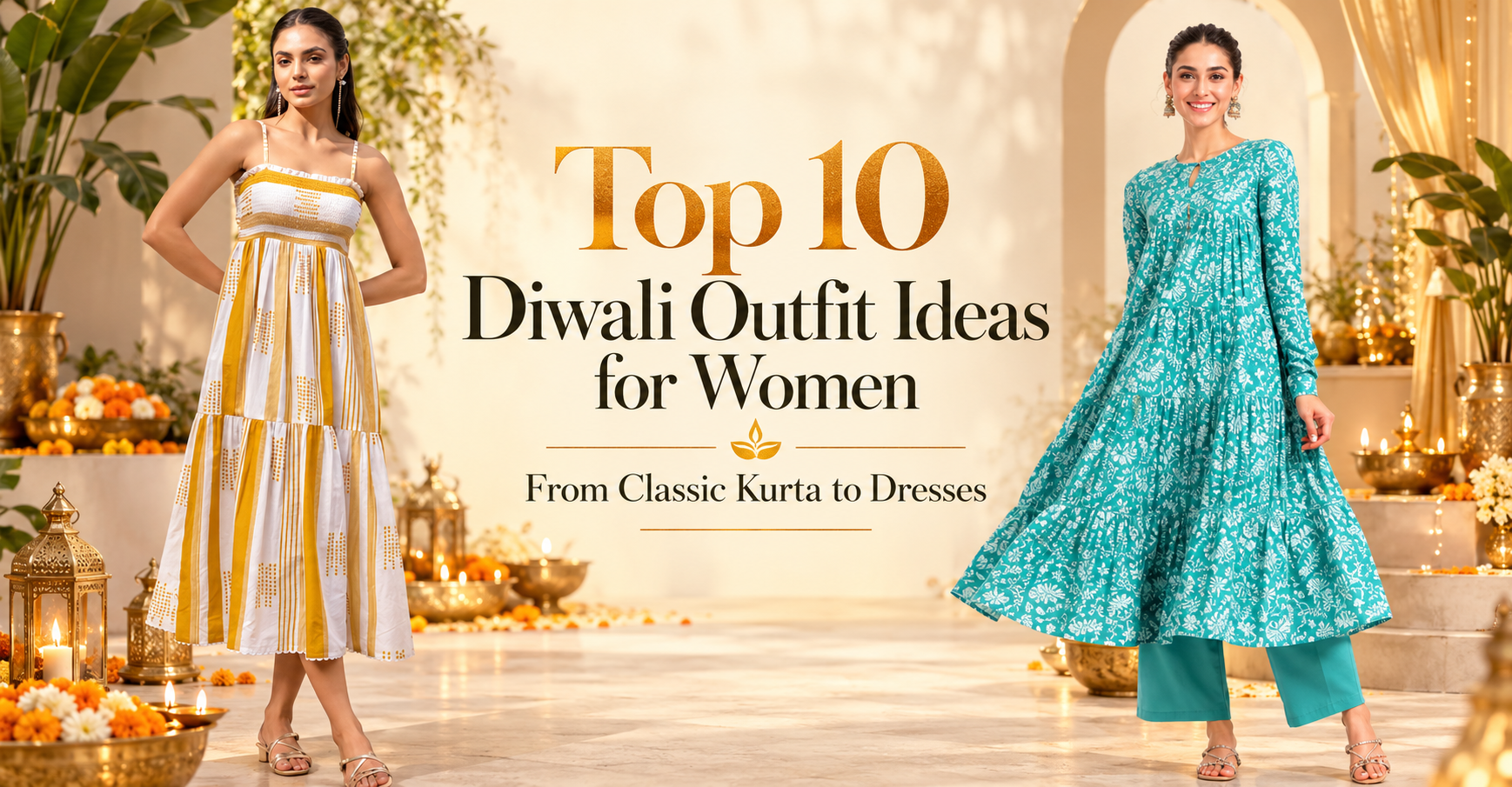 Top 10 Diwali Outfit Ideas for Women: From Classic Kurta and Dress
