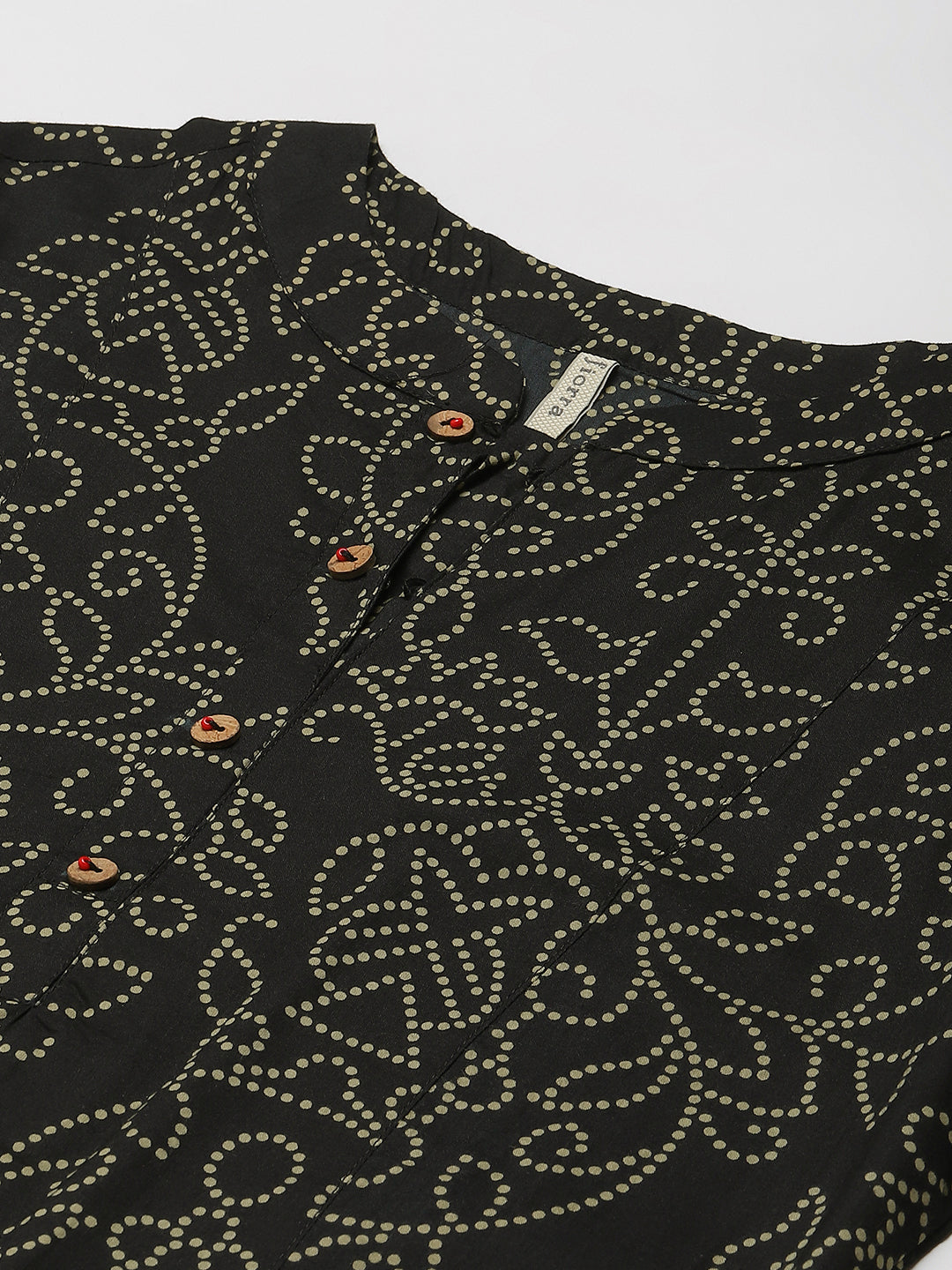 FIORRA Women's Floral Printed Blue Cotton Kaftan