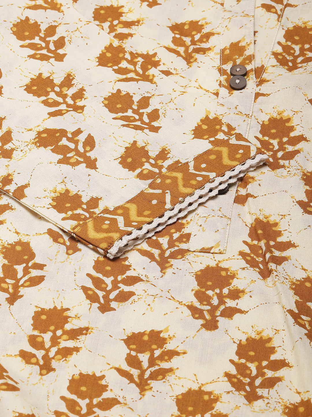 FIORRA Women's Yellow Cotton Straight Kurta with Pant and Dupatta