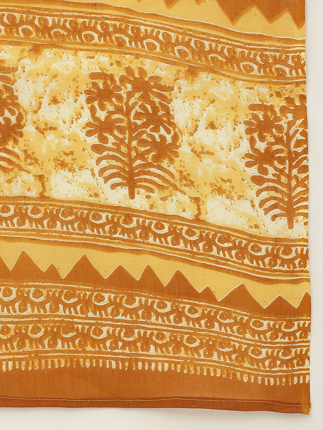 FIORRA Women's Yellow Cotton Straight Kurta with Pant and Dupatta