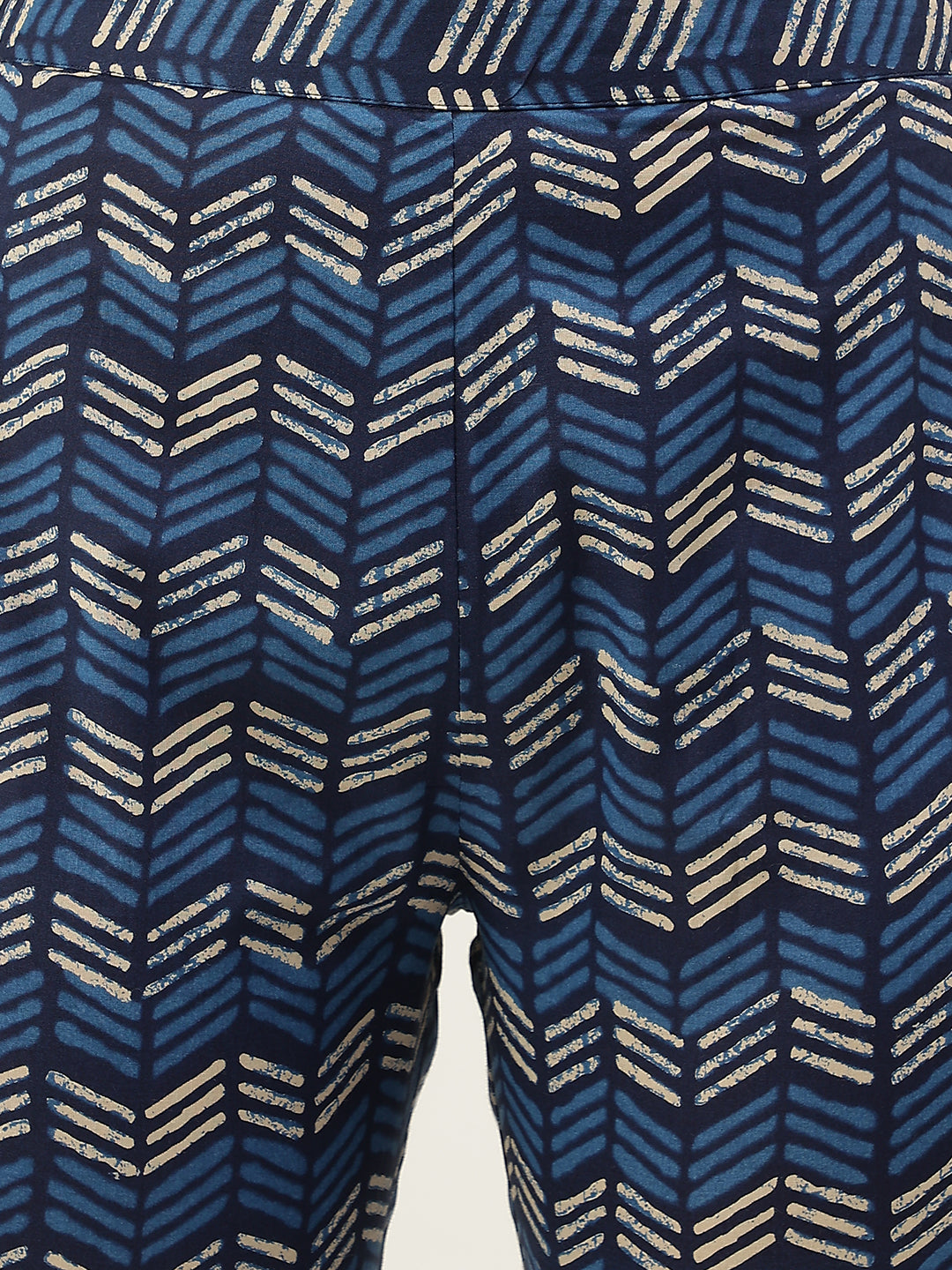 FIORRA Women's Blue Pure Cotton Straight Kurta with Pant and Dupatta