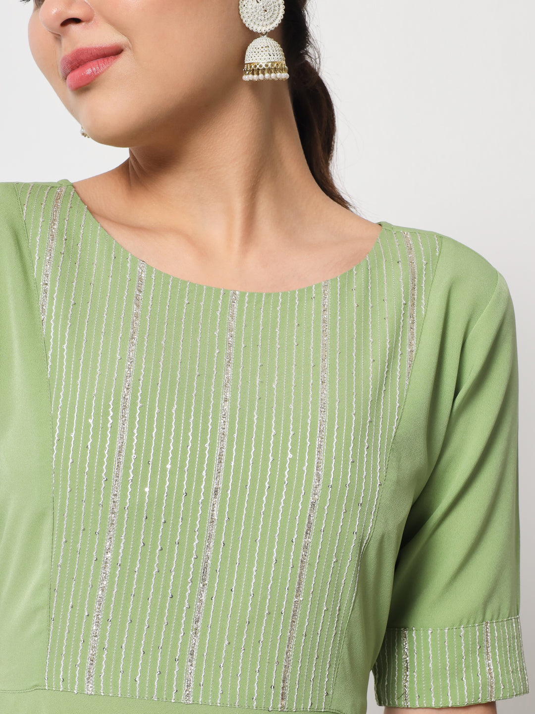 FIORRA Women's Poly Crepe Kurta With Dupata