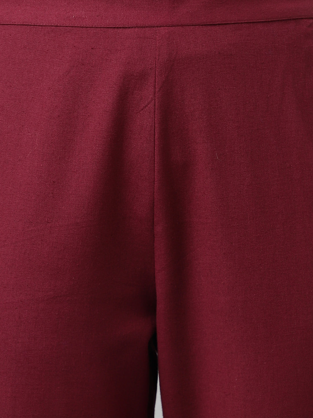 FIORRA Women's Maroon Rayon A-line Kurta with Pant