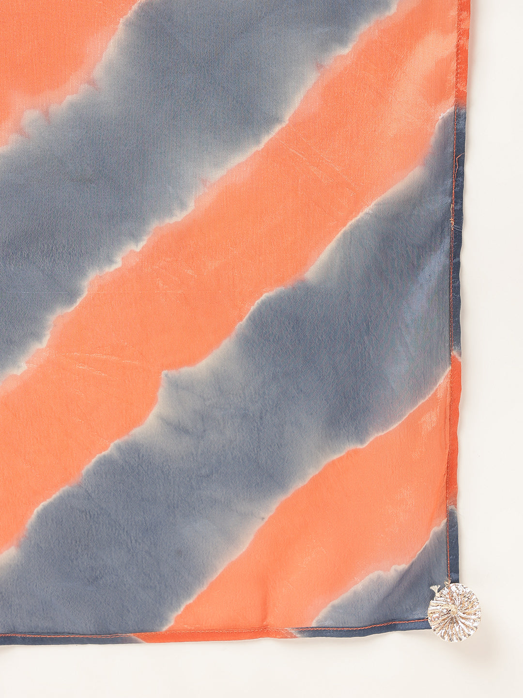 FIORRA Women's Blue Yonder Poly Crepe A-line Kurta with Pant and Dupatta