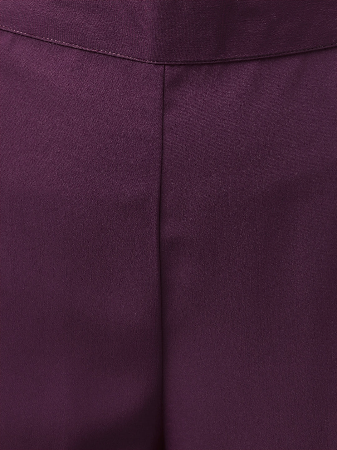 FIORRA Women's Purple Poly Crepe A-line Kurta with Pant