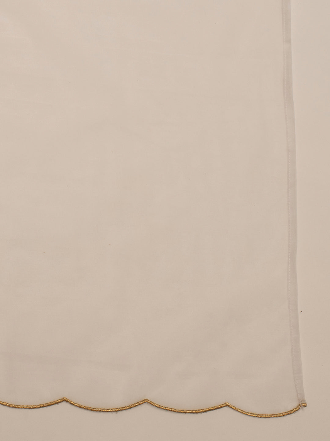 FIORRA Women's White Georgette Printed Gown With Dupatta