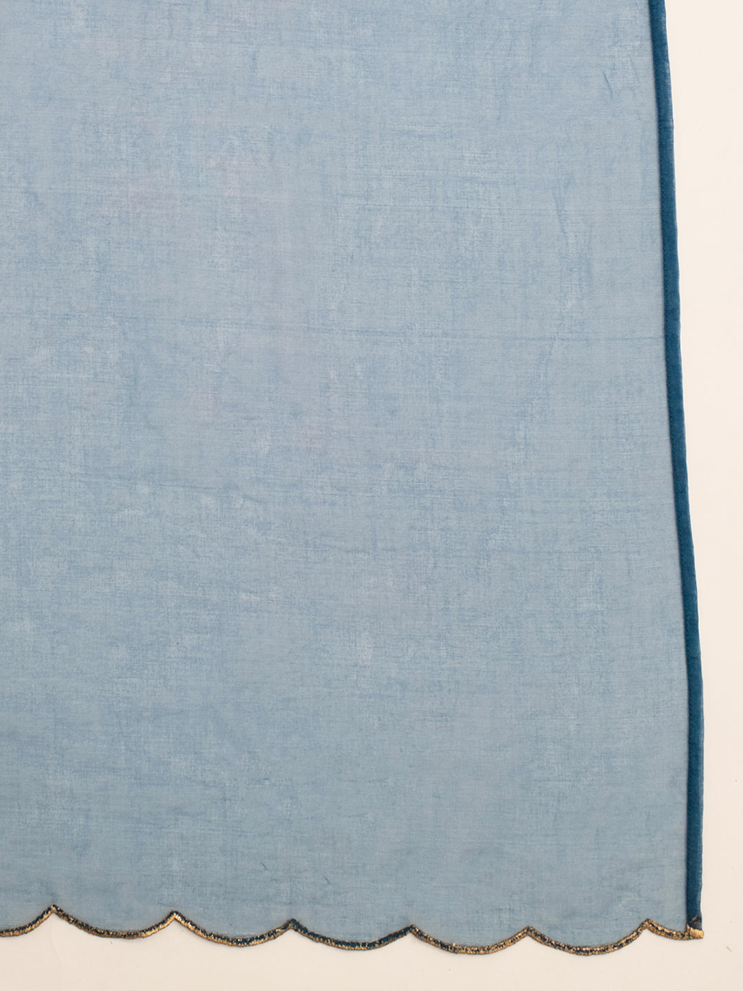 FIORRA Women's Teal Blue Georgette Printed Gown With Dupatta