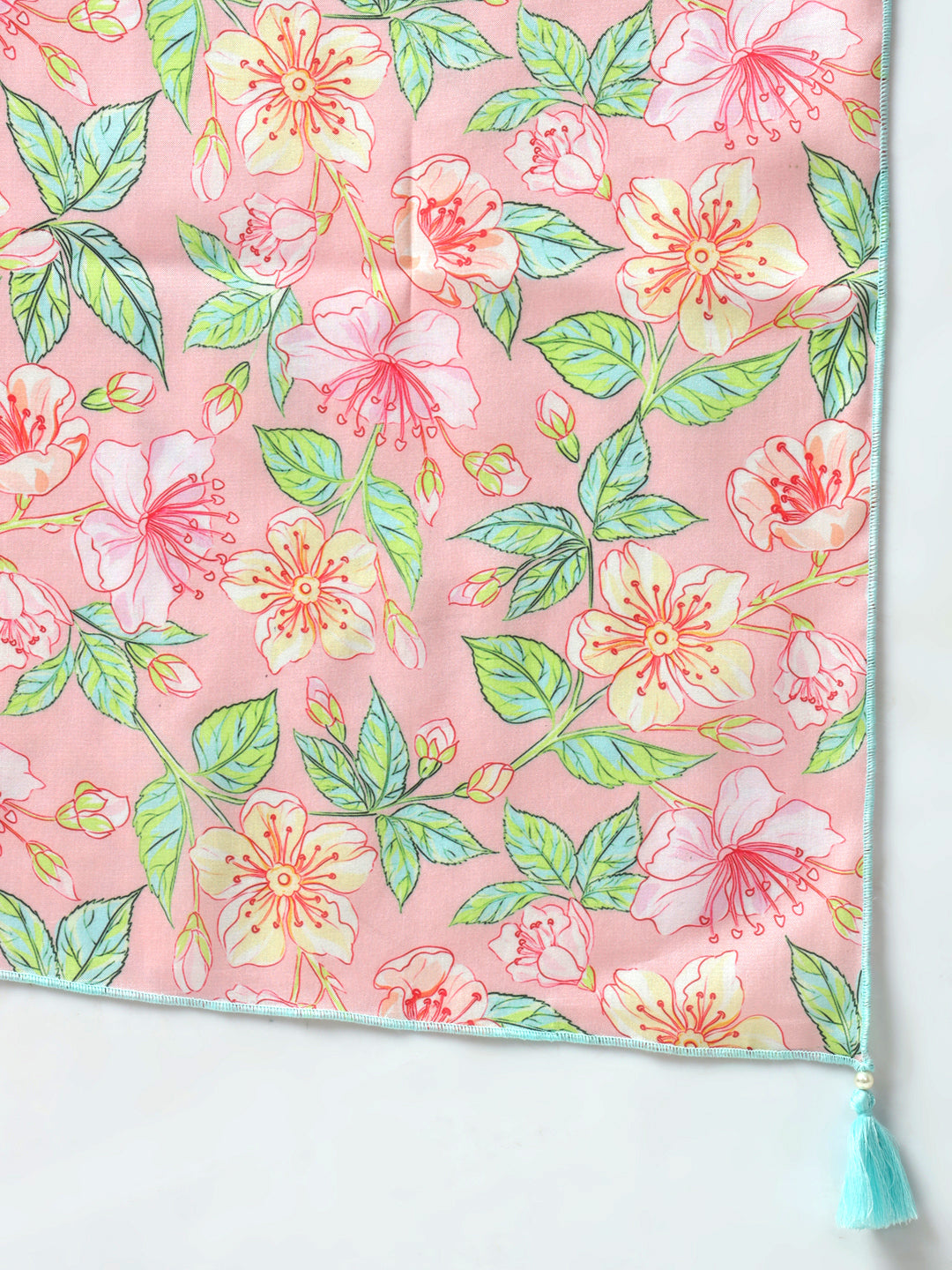 FIORRA Women's Sky Blue Viscose Chanderi A-line Kurta with Pant and Dupatta