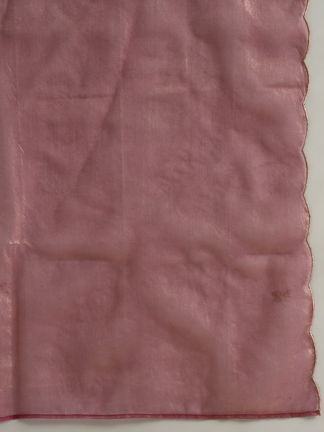 FIORRA Women's Lavender Viscose Chanderi Straight Kurta with Palazzo and Dupatta