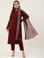 FIORRA Floral Printed Kurta With Trousers and Dupatta